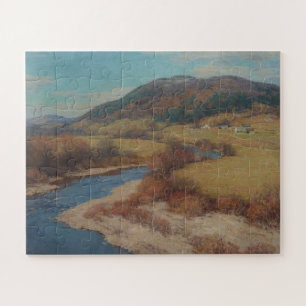 Vintage Willard Metcalf Indian Summer Vermont Jigsaw Puzzle