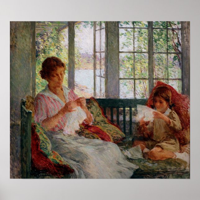 Vintage Willard Metcalf My Wife and Daughter Poster (Front)