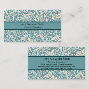 Vintage William Morris Arcadia Floral Seamless Business Card
