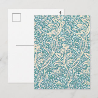 Vintage William Morris Arcadia Floral Seamless Postcard