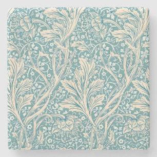 Vintage William Morris Arcadia Floral Seamless Stone Coaster