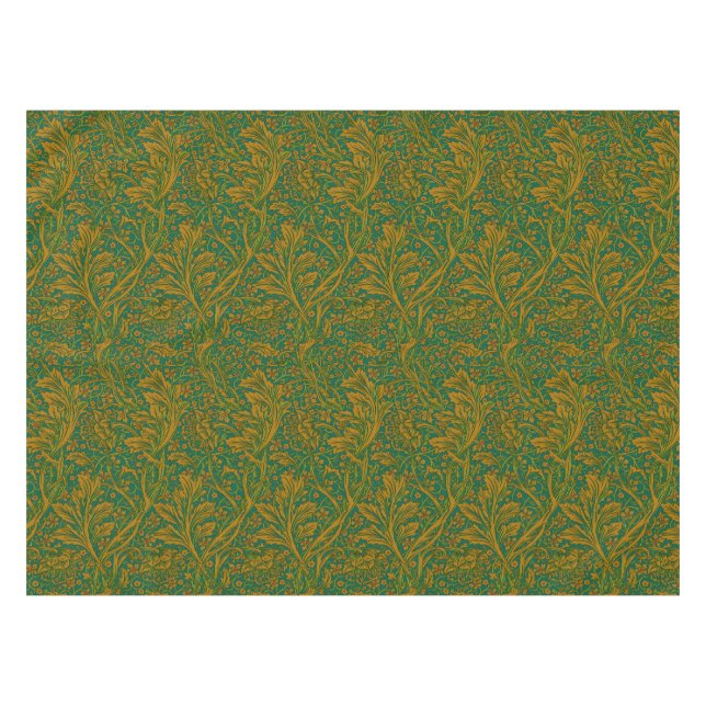 Vintage William Morris Arcadia Full Seamless Tablecloth (Front (Horizontal))