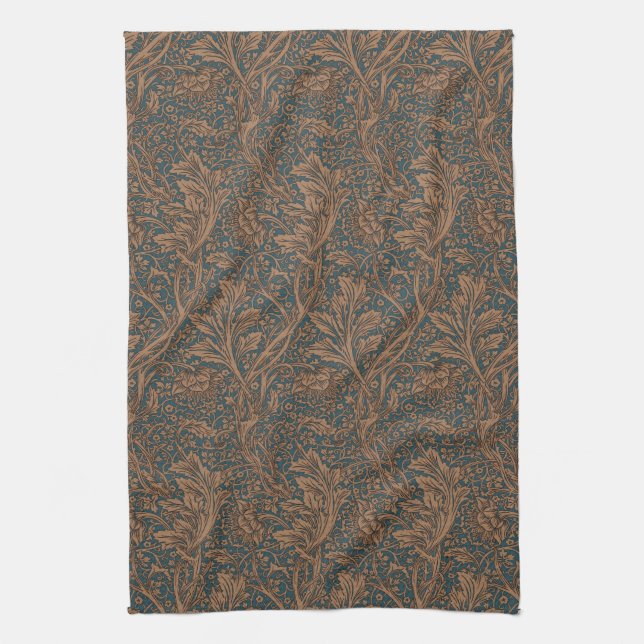 Vintage William Morris Arcadia Full Seamless Tea Towel (Vertical)