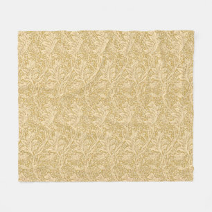 Vintage William Morris Arcadia Gold Seamless Fleece Blanket