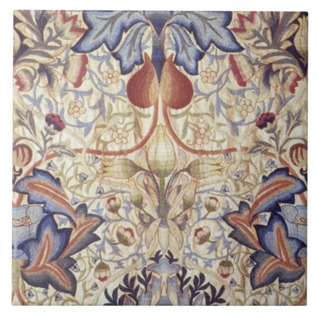 Vintage William Morris Artichoke Tile (Front)