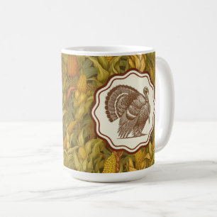 Vintage William Morris Autumn Corn and Turkey Coffee Mug