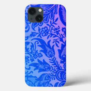 Vintage William Morris Blue Pink Botanical iPhone 13 Case