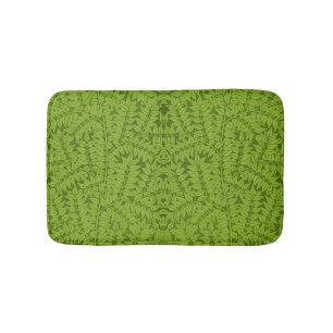 Vintage William Morris Branch Green Leaf Pattern Bath Mat