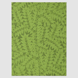 Vintage William Morris Branch Green Leaf Pattern Tissue Paper
