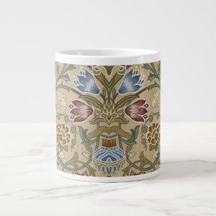 Vintage William Morris Brocade Floral Symmetrical Large Coffee Mug