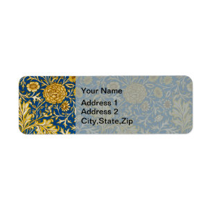 Vintage William Morris Cherwell Blue Floral Art