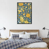Vintage William Morris Cherwell Blue Floral Art