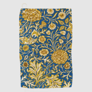 Vintage William Morris Cherwell Blue Floral Art Golf Towel