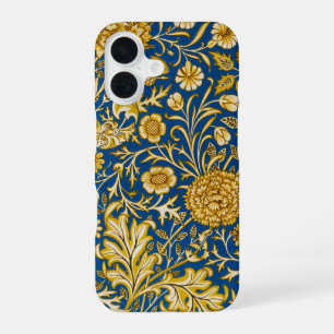 Vintage William Morris Cherwell Blue Floral Art iPhone 16 Case