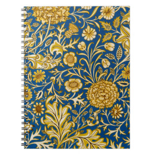 Vintage William Morris Cherwell Blue Floral Art Notebook