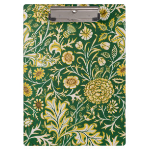 Vintage William Morris Cherwell Green Floral Art Clipboard