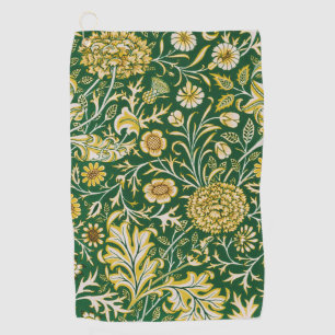 Vintage William Morris Cherwell Green Floral Art Golf Towel