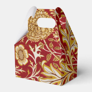 Vintage William Morris Cherwell Red Floral Art Favour Box