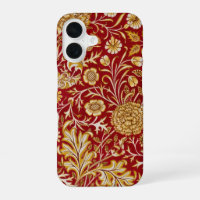 Vintage William Morris Cherwell Red Floral Art