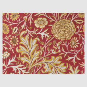 Vintage William Morris Cherwell Red Floral Art Tissue Paper