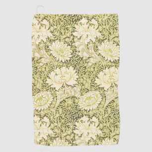 Vintage William Morris Chrysanthemum Pattern Golf Towel