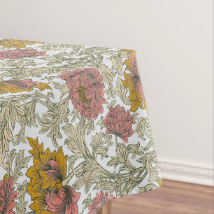 Vintage William Morris Chrysanthemum Pattern Tablecloth