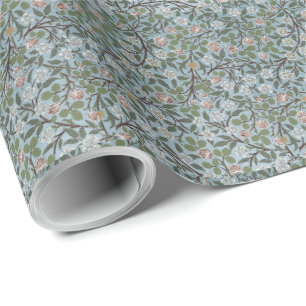 Vintage William Morris Clover Flowers Floral Pink  Wrapping Paper