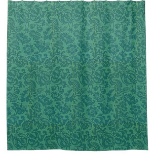 Vintage William Morris Floral Pattern Green  Shower Curtain
