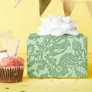 Vintage William Morris Floral Pattern Green   Wrapping Paper