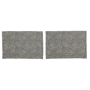 Vintage William Morris Grey & Sage Green Pillowcase