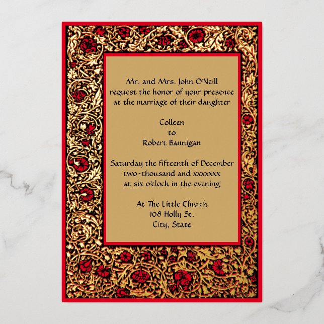 Vintage William Morris Kelmscott Floral Wedding (Front)