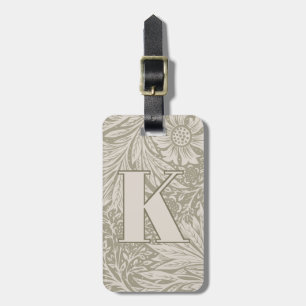 Vintage William Morris Marigold Pattern Luggage Tag