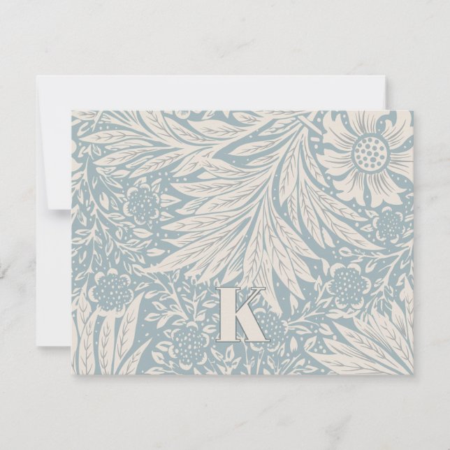 Vintage William Morris Marigold Pattern Note Card (Front)