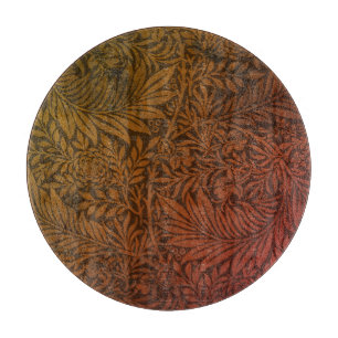 Vintage William Morris Orange Larkspur Botanical Cutting Board