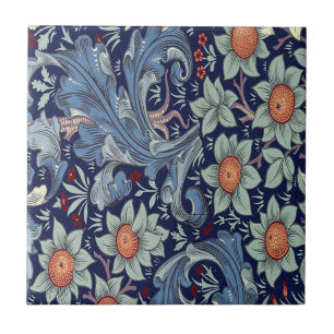Vintage William Morris Orchard Fruit Patterned Tile