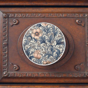 Vintage William Morris Pattern Ceramic Knob