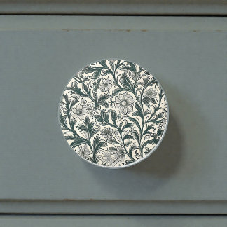 Vintage William Morris Pattern Ceramic Knob