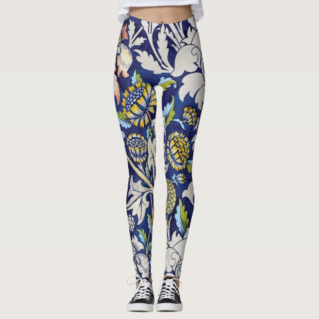 Vintage William Morris Pattern  Leggings (Front)