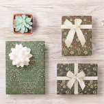 Vintage William Morris Patterns Floral Green Wrapping Paper Sheet<br><div class="desc">The three wrapping paper sheets have vintage patterns by William Morris(1834 – 1896),  all of them consisting mainly of small flowers. and their leaves: "Blackthorn",  "Compton" and "Golden Lily".</div>