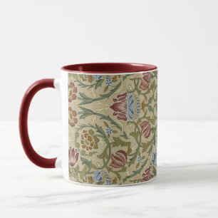 Vintage William Morris Pink Blue Brocade Mug
