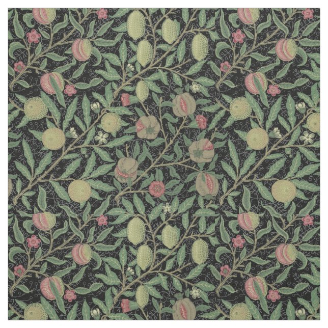 Vintage William Morris Pomegranates Fruit Pattern Fabric (Swatch)