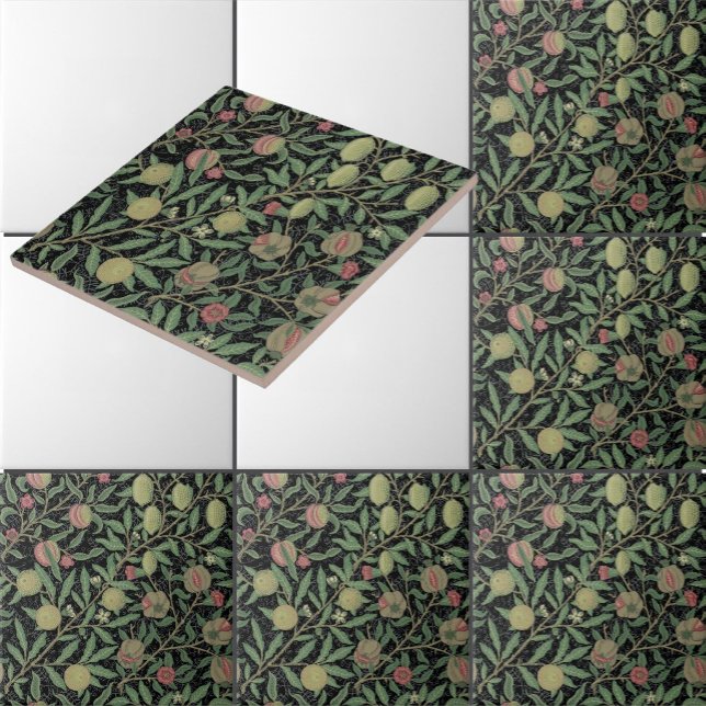 Vintage William Morris Pomegranates Fruit Pattern Tile (Creator Uploaded)