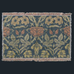 Vintage William Morris Rose and Lily Throw Blanket<br><div class="desc">The design on this product is inspired by Rose and Lily, a stunning William Morris (1834 – 1896) furnishing pattern dating back to 1893. The pattern was designed by, Morris’ assistant, John Henry Dearle a British textile and stained glass designer trained by Morris. Morris was an English textile designer, poet...</div>