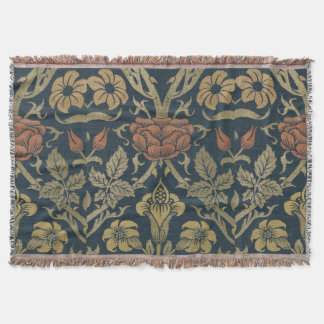 Vintage William Morris Rose and Lily Throw Blanket