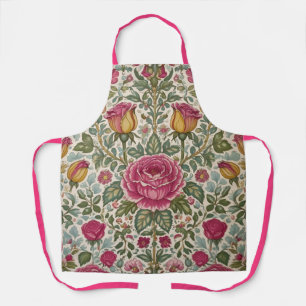 Vintage William Morris Rose Floral Art Nouveau Apron