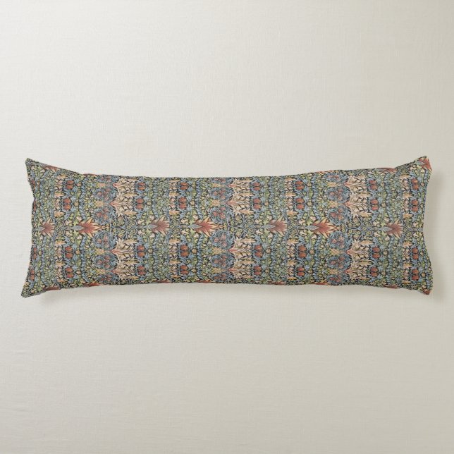 Vintage William Morris Snakehead Body Cushion (Front)