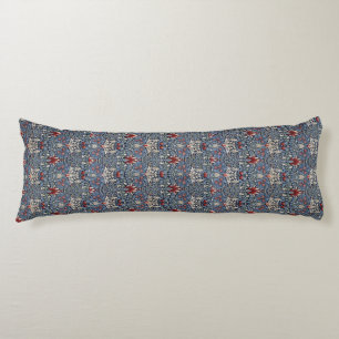 Vintage William Morris Snakeshead Fritillary Red   Body Cushion