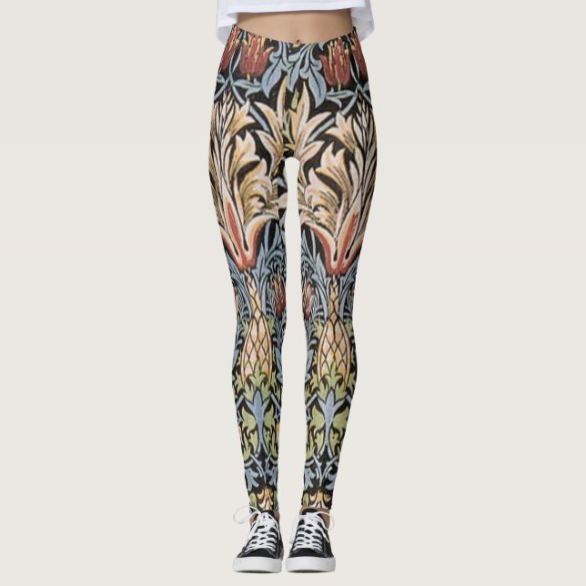 Vintage William Morris Snakeshead GalleryHD Leggings (Front)