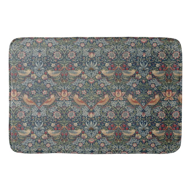 Vintage William Morris Strawberry Thief Bath Mat (Front)
