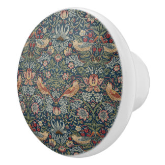 Vintage William Morris Strawberry Thief Ceramic Knob